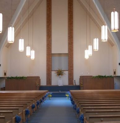 inside view of church and its seating