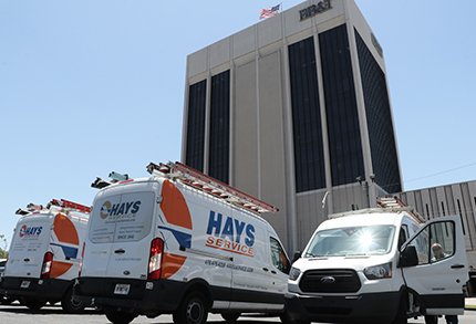 hays trucks outside bb&h building